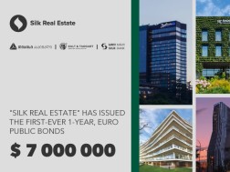 "Silk Real Estate" issued the first 1-year public bonds on the local market. The Bonds amounted to 7-million euro
