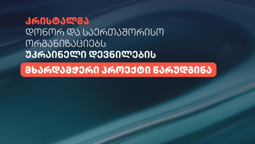 „კრისტალმა“ დონორ და საერთაშორისო ორგანიზაციებს უკრაინელი დევნილების მხარდამჭერი პროექტი წარუდგინა
