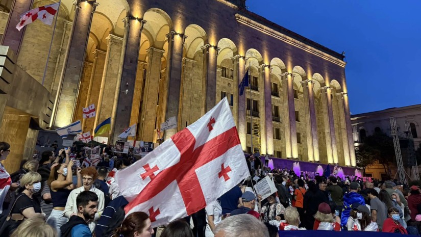 აქცია რუსთაველზე