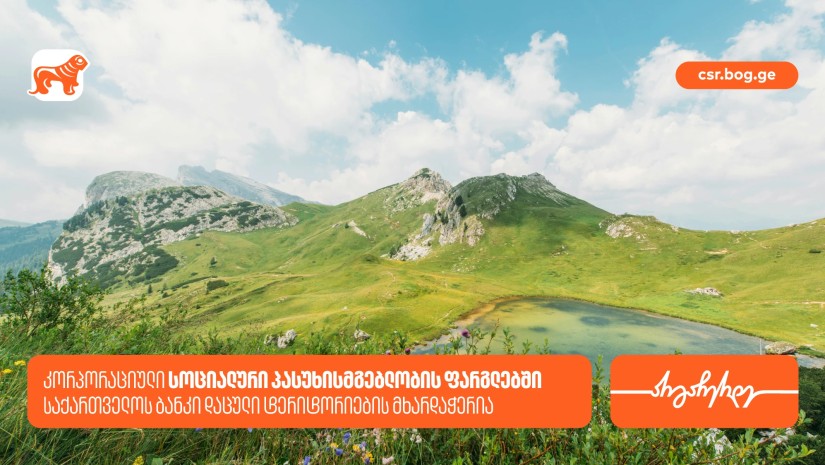 საქართველოს ბანკი, სოციალური პასუხისმგებლობის ფარგლებში, 18 დაცული ტერიტორიის მხარდამჭერია
