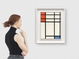 Composition with Red and Blue