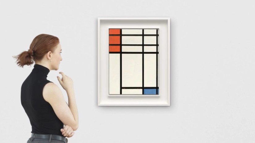 Composition with Red and Blue