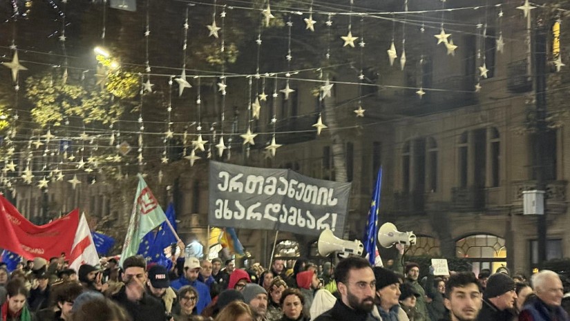 აქცია რუსთაველზე