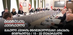 გასული კვირის მნიშვნელოვანი ამბების მიმოხილვა / 15 - 22 თებერვალი