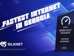 Silknet has been presented with the Speedtest Award for "Fastest Internet in Georgia"