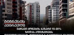 უძრავი ქონების ბაზარი 15-20% ზრდას აფიქსირებს - დეველოპერების შედეგები & გაყიდვები (QI/2026)