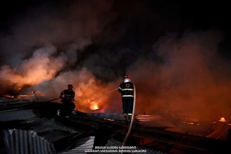 As a result of fire at Varketili open market, up to 4000m2 storage area burns down