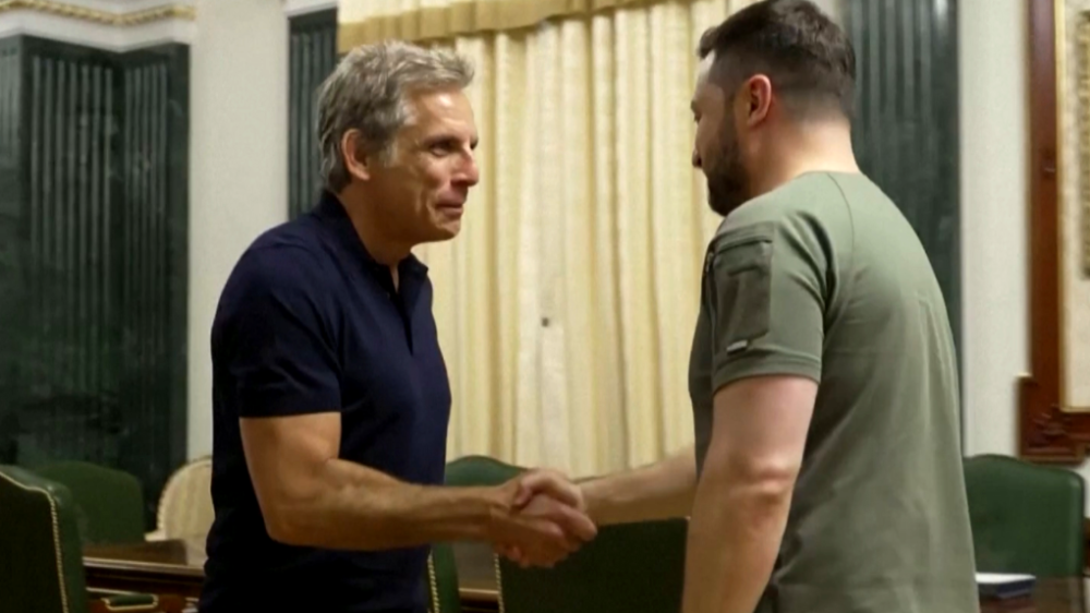 Ben Stiller meets with Zelenskyy in Kyiv, tells Ukrainian leader 'You're my hero' 