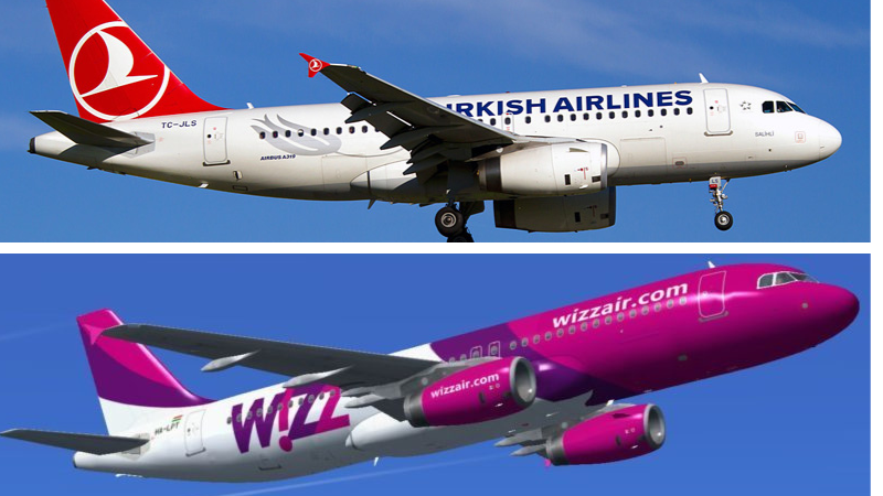 Turkish Airlines და Wizz air საქართველოს საავიაციო ბაზრის ლიდერები არიან 