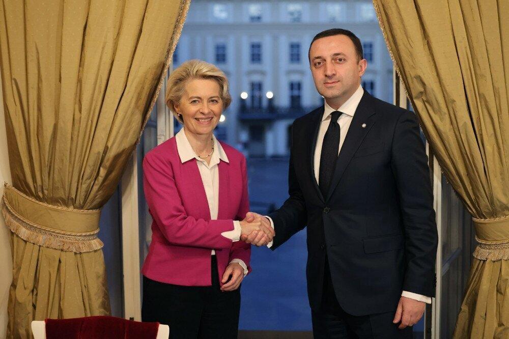Georgian PM Met Ursula Von Der Leyen In Prague