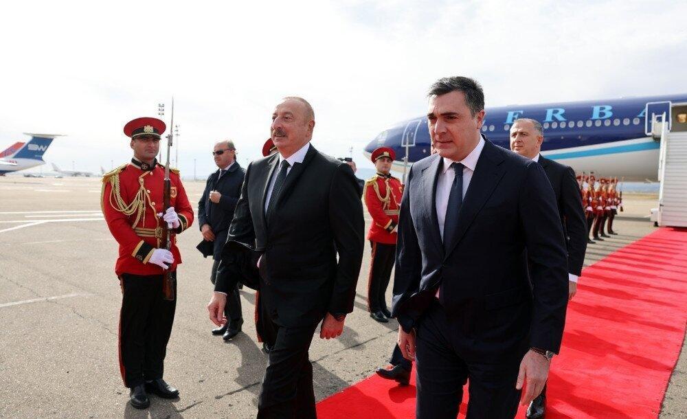 President Of Azerbaijan Arrives In Georgia