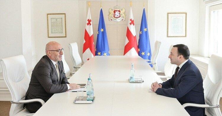 Georgian PM And New Ambassador To France Review Relationship Between Countries
