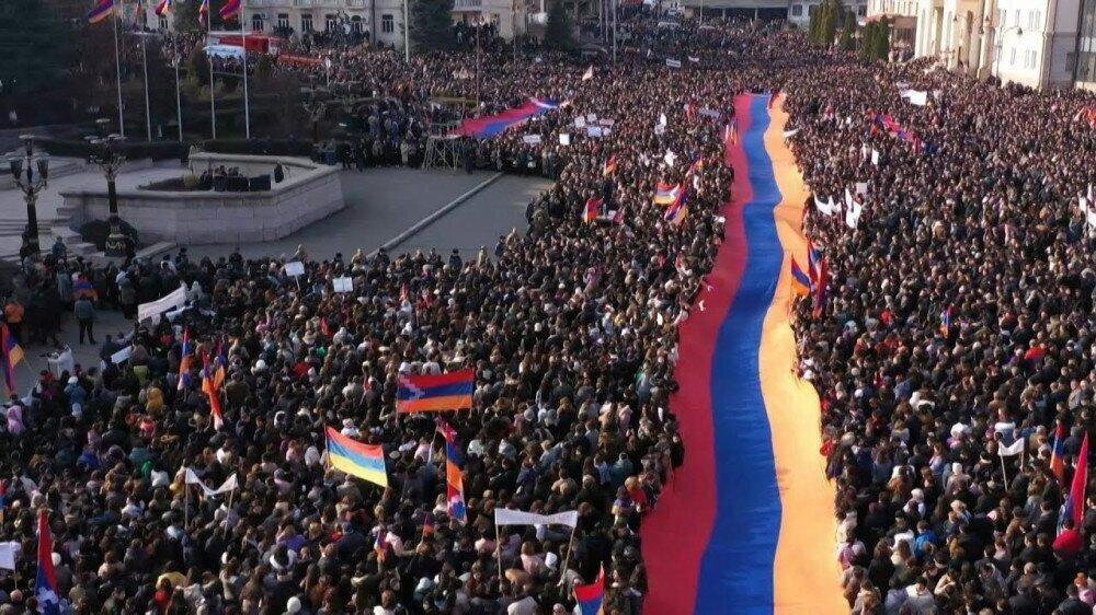 Thousands Rally In Karabakh Against Azerbaijani Blockade