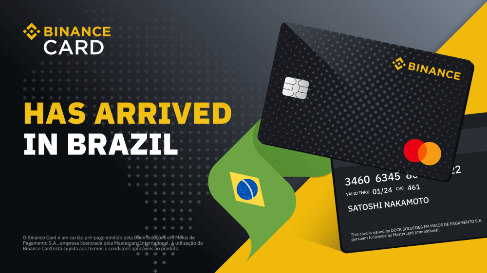 Binance ბრაზილიაში Mastercard-თან ერთად პლასტიკურ ბარათს გამოუშვებს